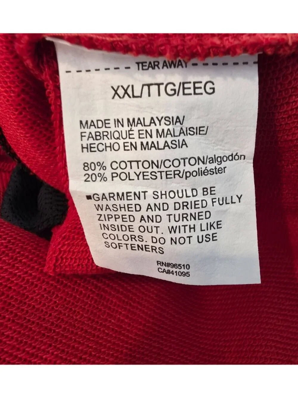 NWD Under Armour UA Rival Terry Full-Zip Red Loose Fit Hoodie Red Mens 2XL - Picture 7 of 8